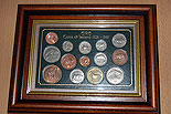 Framed Opaque Case Irish Coins 1928-2000
(Really nice opaque presentation)
