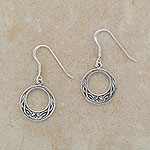 Celtic Looped Silver Earrings
(Sterling Silver)
