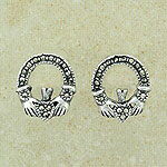 Marcasite Claddagh Studs Earrings
(.925 sterling silver)