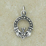 Claddagh Marcasite Silver Pendant
(from Ireland)