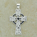 Shiny Celtic Pattern Cross Pendant
(made from sterling silver)