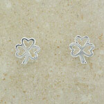 Minature Shamrock Stud Silver Earrings
(from Ireland)