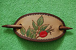 Hand Painted Leather Hair Clip
(Irish Leather)