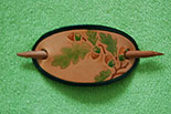 Leather Hair Clip Fuchsia
(Handpainted)