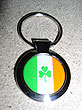 Irish Tricolor Shamrock Souvenir Keyring
(National flag of Ireland)