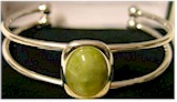 Silver Plated Gemstone Bangle
(Irish Connemara Marble)