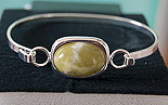 Connemara Marble Silver Clip on Bangle
(Silver Plated)