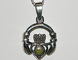 Claddagh Pendant Connemara Marble
(& Sterling Silver)