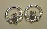 Connemara Marble Claddagh Ear Studs
(Irish Made)