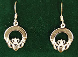 Claddagh Connemara Marble Loop Earrings
(Sterling Silver)