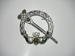 Sterling Silver & Connemara Marble
(Tara Celtic Brooch)