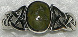 Silver Connemara Marble Celtic Ring
(600 Million Years Old !)