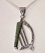 Harp Pendant Connemara Marble
(& Sterling Silver)