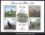 Ireland 1989 Game Birds Of Ireland Miniature Sheet Mnh