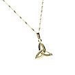 14K Gold Celtic Irish Pendant 18" Twist Chain
(Trinity Knot Design Irish Handcrafts)