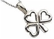 Silver Shamrock Lucky Irish Pendant
(Luck 
