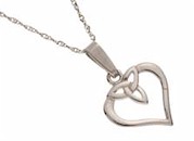 Celtic Love Heart Trinity Knot Pendant
(Sterling Silver)
