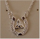 Silver Horseshoe & Trinity Knot Pendant
(Lucky Pendant)