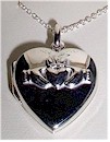 Georgous Silver Irish Claddagh Love Locket
(Made in Ireland)