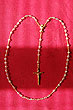 Rosary Beads Set White Crystal Beads
(Gold Style Crucifix)