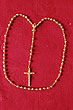 Gold Metal Set of Italian Rosary Beads
(Gold Style Crucifix)