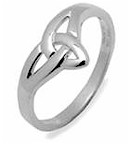 Ladies Silver Trinity Knot Irish Celtic Ring
