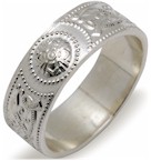 Gents Celtic Warrior Shield Sterling Silver Ring