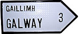 Galway Antique Style 3 Miles
(Irish handpainted Road Sign)