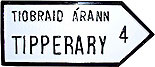 Tipperary Antique Style 4 Miles
(Irish handpainted Road Sign)