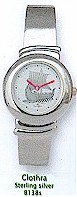 Irish Viking Ship Silver Watch
(Smooth Silver Bracelet)