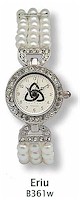 Eriu Celtic Trinity River Pearls
(Silver Bracelet Watch)