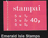 Sb22 (sg) 1975 Rose-red Cover 40p Booklet