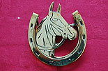 Horse Head & Horse Shoe Door Knocker
(Brass)