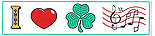 I love Irish Music Symbolic Car
(Bumper Sticker Decal)