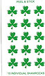 15 Individual Irish Shamrock
(Miniature Stickers Decal)