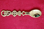 Irish Brass Love Spoon - Crested
(Celtic Knotwork Style)