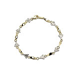 10K Y/W Gold Trinity Knot Design Bracelet
(19cm Gold Bracelet Irish Handcrafts)