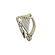 10K Gold Irish Harp Design Brooch
(Celtic Irish Handcrafts)