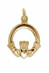 Gold Irish Claddagh Celtic Charm
(10K Solid Gold)