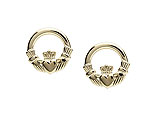 10K Gold Stud Claddagh Design Earrings
(Celtic Irish Handcrafts)
