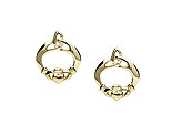 10K Gold Claddagh & Trinity Knot Celtic Earrings
(Handcrafted)