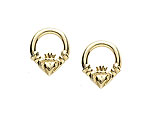 10k Gold Small Claddagh Stud Earrings
(Celtic Irish Handcrafts)