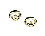 10K Gold Nua Claddagh Design Stud Earrings
(Celtic Irish Handcrafts)