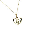 10K Gold Open Shamrock in Heart Pendant
(18"inch Gold Chain Irish Handcrafts)