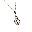 10K Gold Trinity Knot Design Claddagh Pendant
(18" inch Gold Chain Irish Handcrafts)