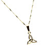 10CT Small Trinity Knot Pendant (Solid Back)