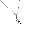 10K Y/W Gold CZ Trinity Knot Design Pendant
(18" Gold Twist Chain Handcrafted in Ireland)