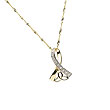 10K Gold CZ Trinity Knot Design Pendant Irish Crafts
(18 "inch Gold Twist Chain Irish Handcrafts)