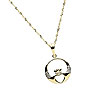 10K Gold Diamond Claddagh Design Pendant
(18" inch Gold Twist Chain Irish Handcrafts)