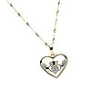10K Gold CZ Claddagh Design Pendant
(18" inch Gold Chain Irish Handcrafts)